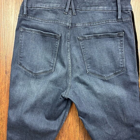 Good American Good Waist Skinny Jeans Velvet Stripe Dark Wash Women’s Size 8/29 - Picture 4 of 11